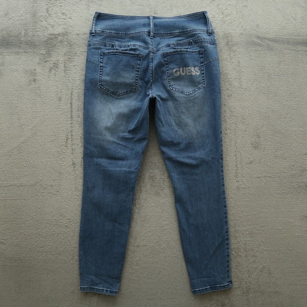 Guess Jeans Women's Size 30 Blue Mid-Rise Skinny Denim 27" Inseam Stretch